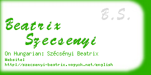 beatrix szecsenyi business card