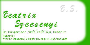 beatrix szecsenyi business card
